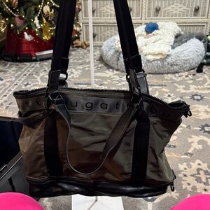 Bugatti Black and Brown Double Strap Women's Tote